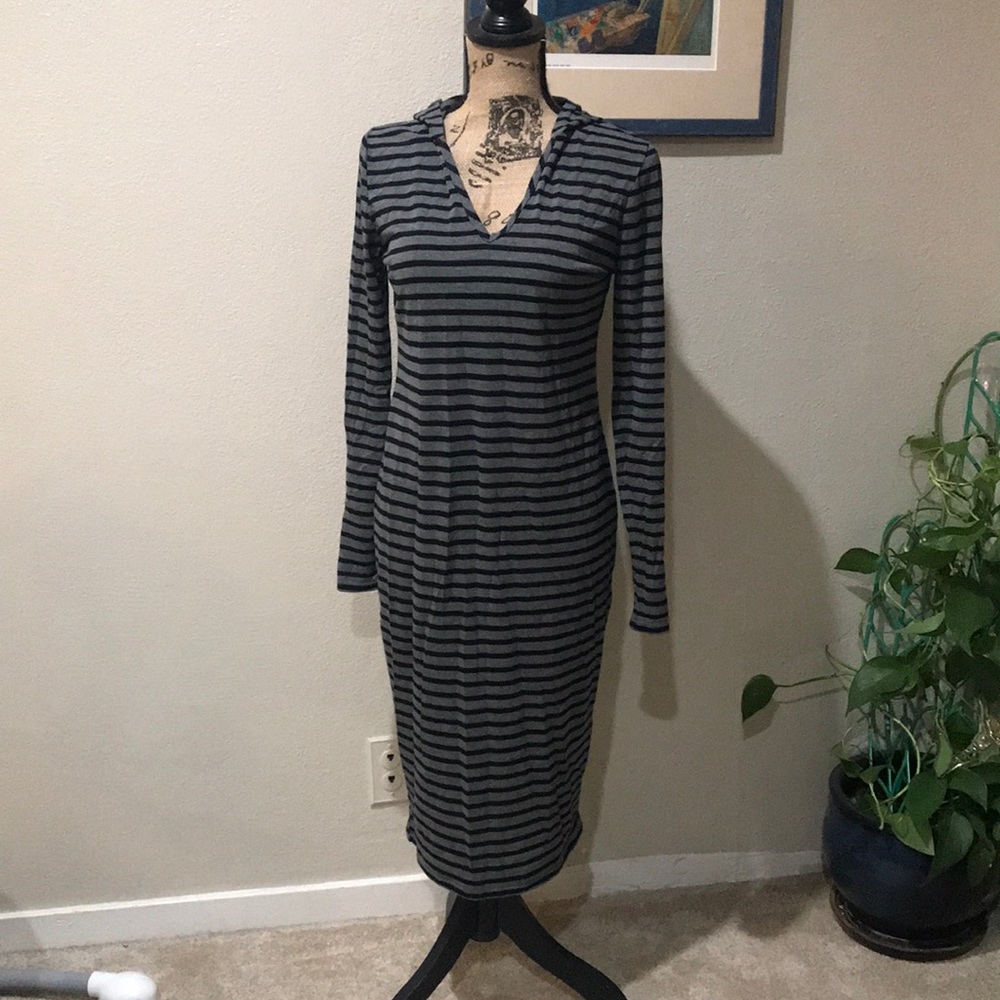 Socialite gray and black hoodie dress